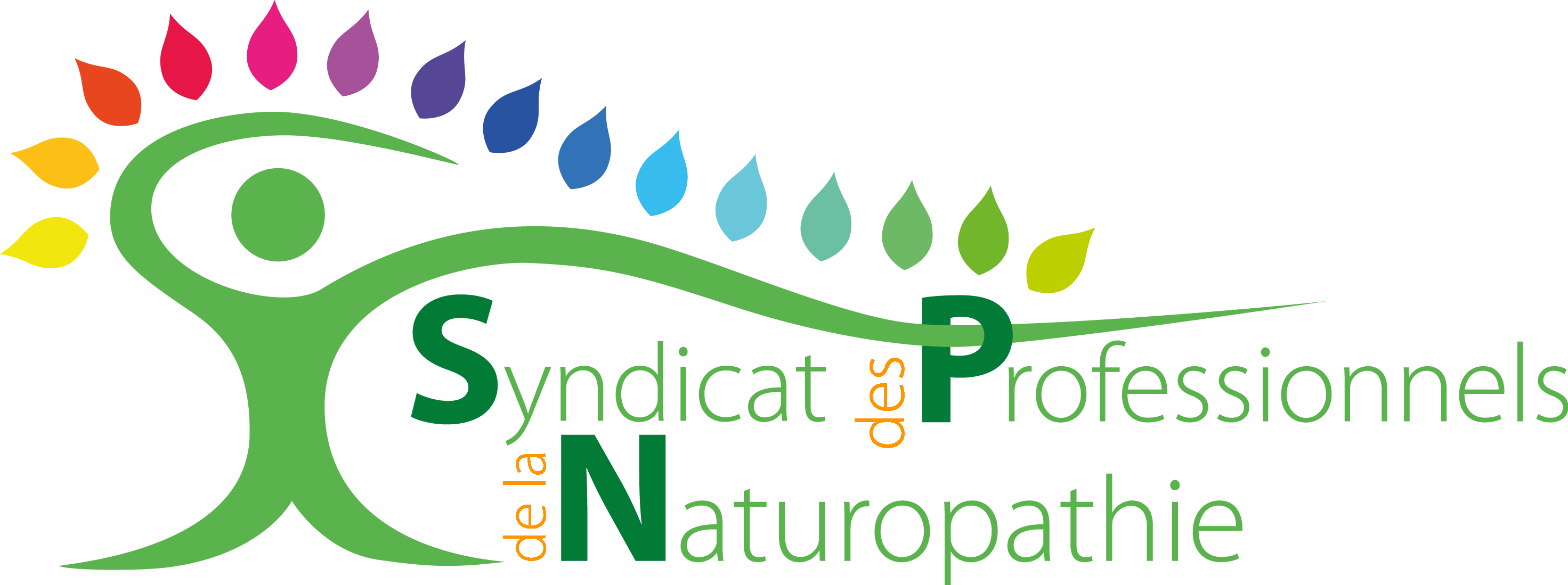 logo du syndicat des professionnels de naturopathie représentant un bonhomme vert